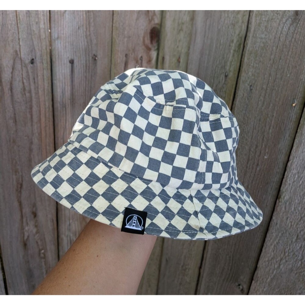 Weld x Sanfranpsycho Bucket Hat Gray White Checkerboard